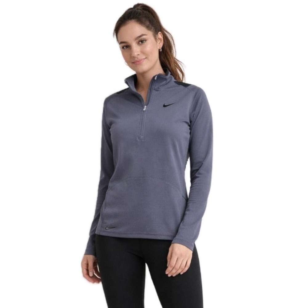 Nike dry-fit, women’s Gray Quarter-Zip Pullover, Size S